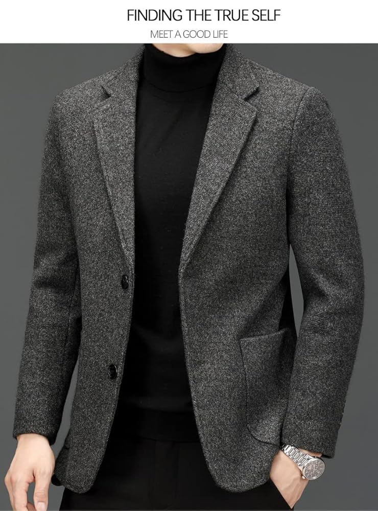 グレー ビジネスジャケット ウール混紡 cuc800-280.jpg